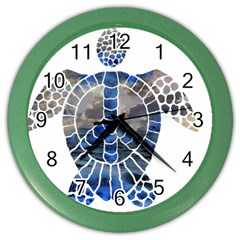 Peace Turtle Wall Clock (color) by oddzodd