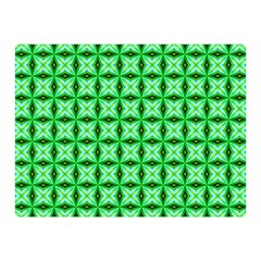 Green Abstract Tile Pattern Double Sided Flano Blanket (mini) by GardenOfOphir