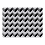 Modern Retro Chevron Patchwork Pattern  Double Sided Flano Blanket (Mini) 35 x27  Blanket Back