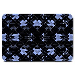 Futuristic Geometric Design Large Door Mat by dflcprints
