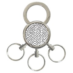 Black Polka Dots 3-ring Key Chain
