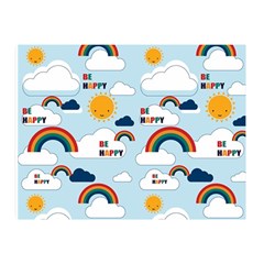 Be Happy Repeat Double Sided Flano Blanket (mini) by Kathrinlegg