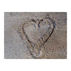 Heart In The Sand Double Sided Flano Blanket (mini) by yoursparklingshop