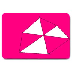 Pink White Art Kids 7000 Large Door Mat by yoursparklingshop