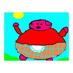 Sweet Pig Knoremans, Art By Kids Double Sided Flano Blanket (mini) by yoursparklingshop