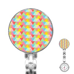 Triangle Pattern Stainless Steel Nurses Watch by Kathrinlegg