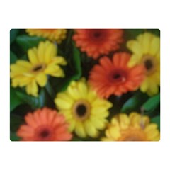 Orange Yellow Daisy Flowers Gerbera Double Sided Flano Blanket (mini) by yoursparklingshop