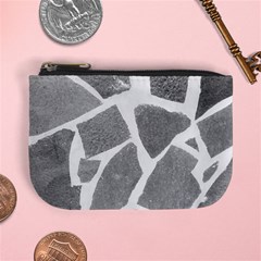 Grey White Tiles Pattern Coin Change Purse by yoursparklingshop