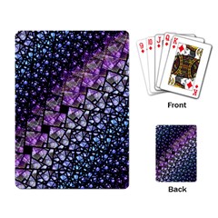Dusk Blue And Purple Fractal Playing Cards Single Design