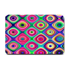 Psychedelic Checker Board Small Door Mat by KirstenStar