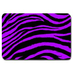 Purple Zebra Large Door Mat by ArtistRoseanneJones