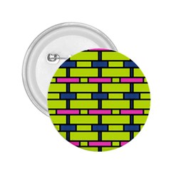 Pink,green,blue Rectangles Pattern 2 25  Button