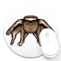 Fantasty Dark Alien Monster 8  Mouse Pad (round) by dflcprints
