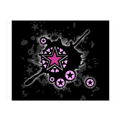Pink Star Explosion Double Sided Flano Blanket (mini) by ArtistRoseanneJones