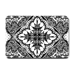 Doodle Cross  Small Door Mat by KirstenStar