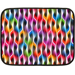 Rainbow Psychedelic Waves Mini Fleece Blanket (two Sided) by KirstenStar