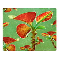 Tropical Floral Print Double Sided Flano Blanket (large)  by dflcprints