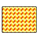 Modern Retro Chevron Patchwork Pattern  Double Sided Fleece Blanket (Small)  45 x34  Blanket Front
