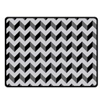 Modern Retro Chevron Patchwork Pattern  Double Sided Fleece Blanket (Small)  45 x34  Blanket Back