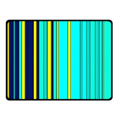Hot Stripes Aqua Double Sided Fleece Blanket (small)  by ImpressiveMoments