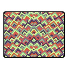 Trendy Chic Modern Chevron Pattern Double Sided Fleece Blanket (small)  by GardenOfOphir