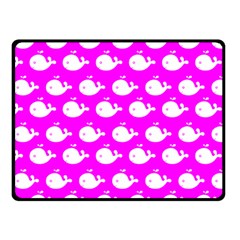 Cute Whale Illustration Pattern Double Sided Fleece Blanket (small)  by GardenOfOphir
