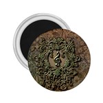 Elegant Clef With Floral Elements On A Background With Damasks 2.25  Magnets
