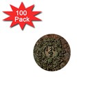 Elegant Clef With Floral Elements On A Background With Damasks 1  Mini Buttons (100 pack) 