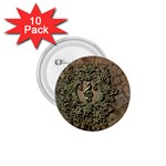 Elegant Clef With Floral Elements On A Background With Damasks 1.75  Buttons (10 pack)