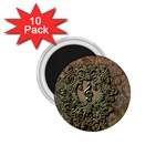 Elegant Clef With Floral Elements On A Background With Damasks 1.75  Magnets (10 pack) 