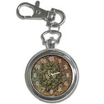 Elegant Clef With Floral Elements On A Background With Damasks Key Chain Watches