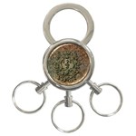Elegant Clef With Floral Elements On A Background With Damasks 3-Ring Key Chains