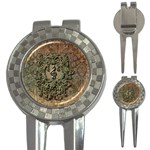 Elegant Clef With Floral Elements On A Background With Damasks 3-in-1 Golf Divots