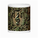 Elegant Clef With Floral Elements On A Background With Damasks Morph Mugs Center