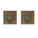 Elegant Clef With Floral Elements On A Background With Damasks Cufflinks (Square)