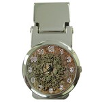 Elegant Clef With Floral Elements On A Background With Damasks Money Clip Watches