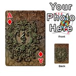 Elegant Clef With Floral Elements On A Background With Damasks Playing Cards 54 Designs  Front - DiamondA