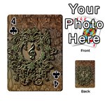 Elegant Clef With Floral Elements On A Background With Damasks Playing Cards 54 Designs  Front - Club4