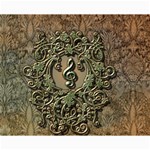 Elegant Clef With Floral Elements On A Background With Damasks Collage 8  x 10 