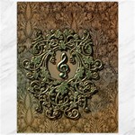 Elegant Clef With Floral Elements On A Background With Damasks Canvas 12  x 16  