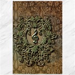 Elegant Clef With Floral Elements On A Background With Damasks Canvas 12  x 18  