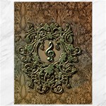 Elegant Clef With Floral Elements On A Background With Damasks Canvas 36  x 48  