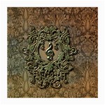 Elegant Clef With Floral Elements On A Background With Damasks Medium Glasses Cloth (2-Side)