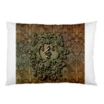 Elegant Clef With Floral Elements On A Background With Damasks Pillow Cases