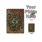 Elegant Clef With Floral Elements On A Background With Damasks Playing Cards 54 (Mini) 