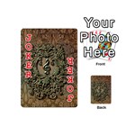 Elegant Clef With Floral Elements On A Background With Damasks Playing Cards 54 (Mini)  Front - Joker2