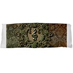 Elegant Clef With Floral Elements On A Background With Damasks Body Pillow Cases (Dakimakura) 