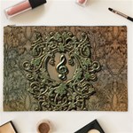 Elegant Clef With Floral Elements On A Background With Damasks Cosmetic Bag (XXL) 