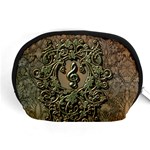 Elegant Clef With Floral Elements On A Background With Damasks Accessory Pouches (Medium) 