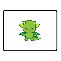 Kawaii Dragon Double Sided Fleece Blanket (small)  by KawaiiKawaii